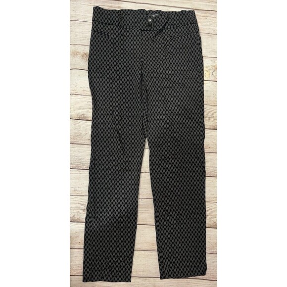 89th & MADISON Black/Gray print Pants Slacks With Stretch size 10 - Picture 1 of 6